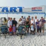 Laurie & Chris using our Double Jogger Strollers for the Juvenile Diabetes Research Fund Walk.