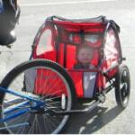 Gavin (1 1/2) seeing the sights in our Bicycle Trailer.